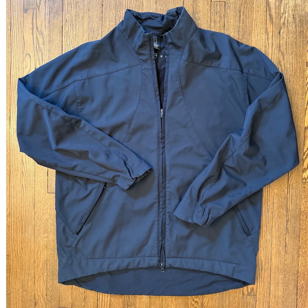 Nike Golf Clima-FIT Jacket Mens Large Black Full Zip Fleece Lined Windbreaker